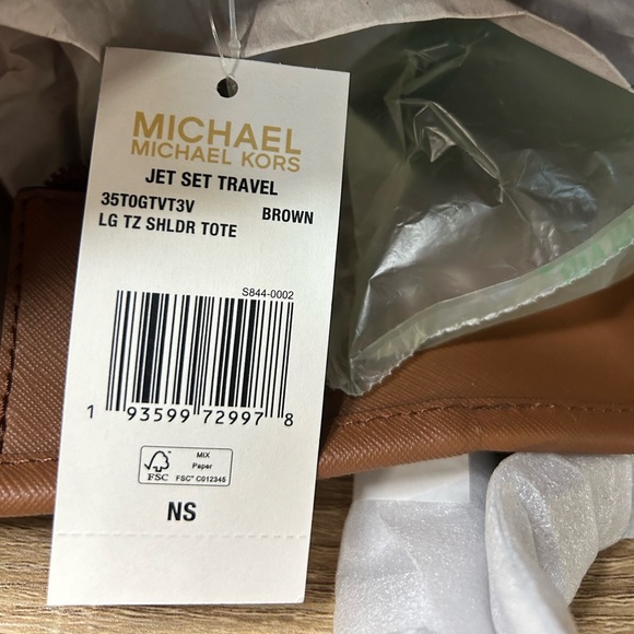 NWT MSRP $498 MICHAEL Michael Kors Jet Set Travel Large Logo Tote Bag - Picture 8 of 9